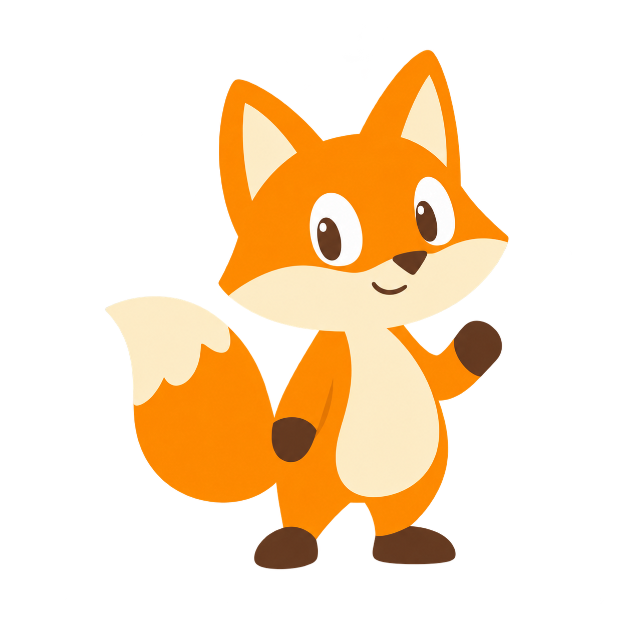 FoxMind’s orange and cream fox waving